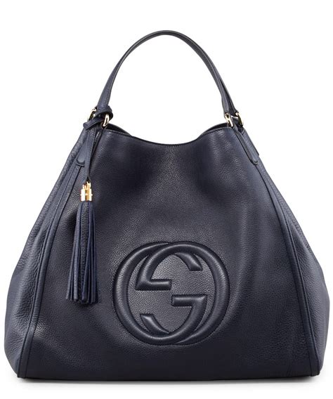 gucci nero e blu|gucci leather handbags.